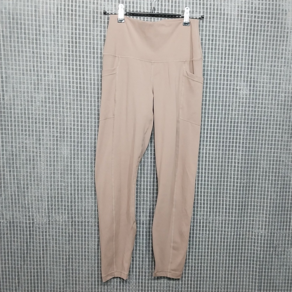 Yogalicious‎ Womens Leggings Lux Tribeca Ankle Tight Pockets S Tan